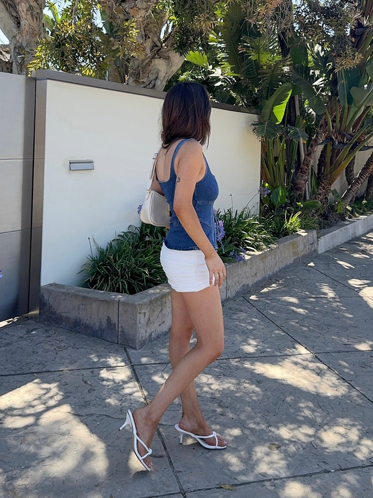Tennessey Corset Top in Denim