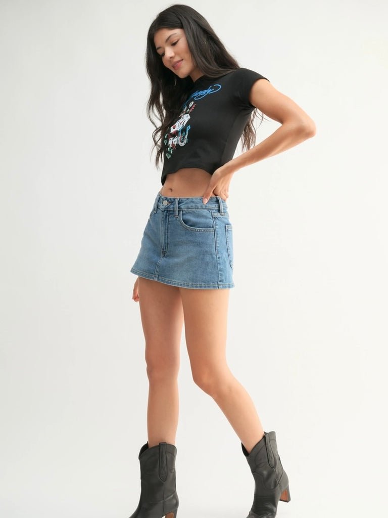 Tia Denim Mini Skirt