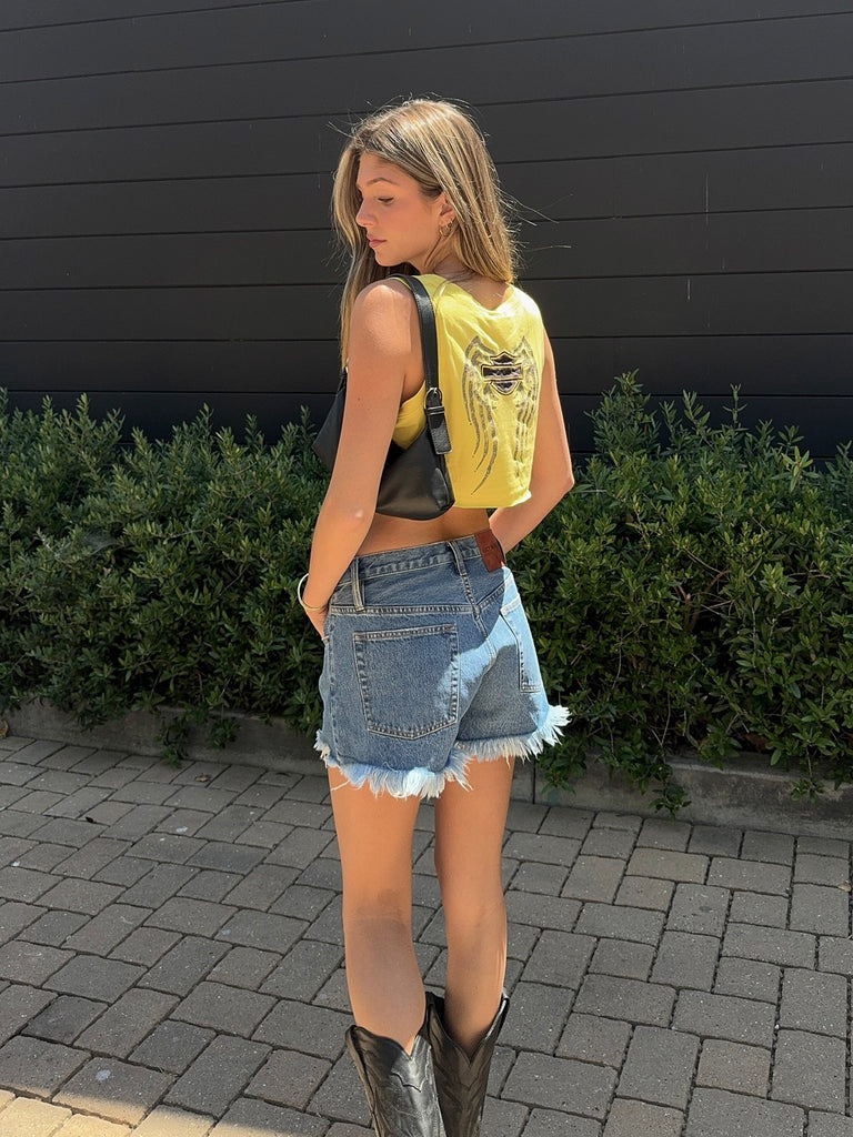 Harley Cropped Tank in Lemon
