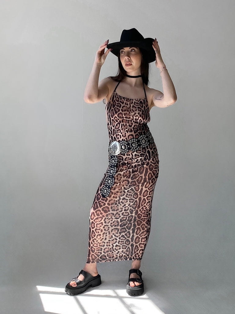Catwalk Maxi Dress in Leopard