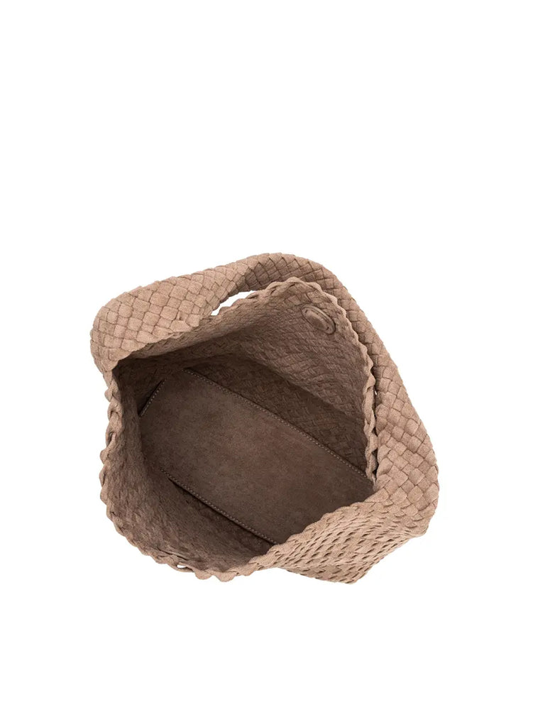 Johanna Vegan Shoulder Bag in Clay Suede