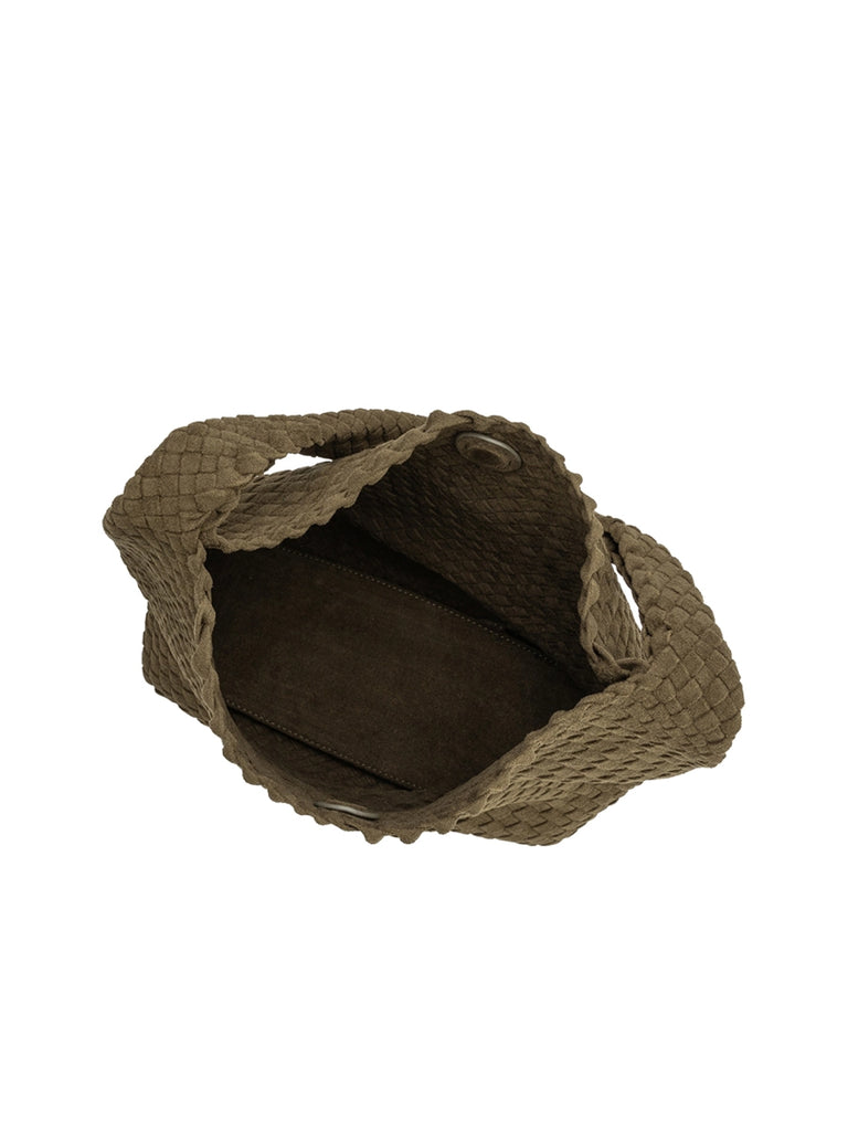 Johanna Vegan Shoulder Bag in Pine Suede