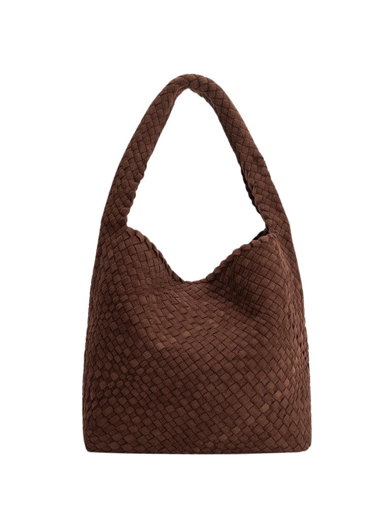 Johanna Vegan Shoulder Bag in Tobacco Suede