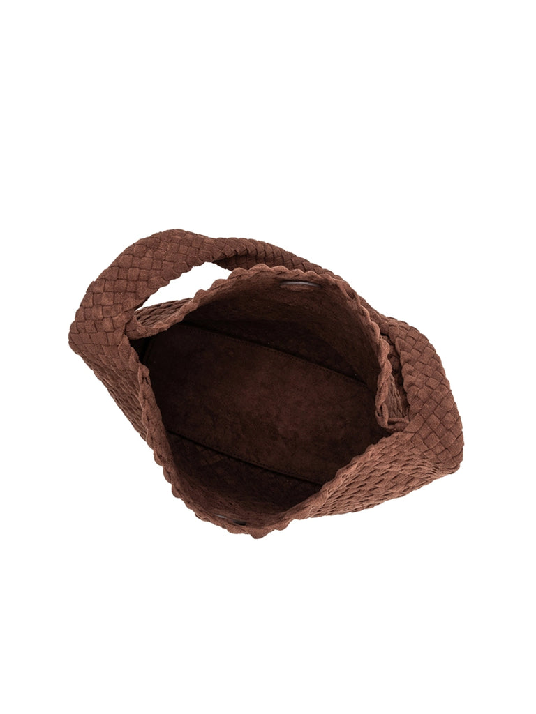 Johanna Vegan Shoulder Bag in Tobacco Suede
