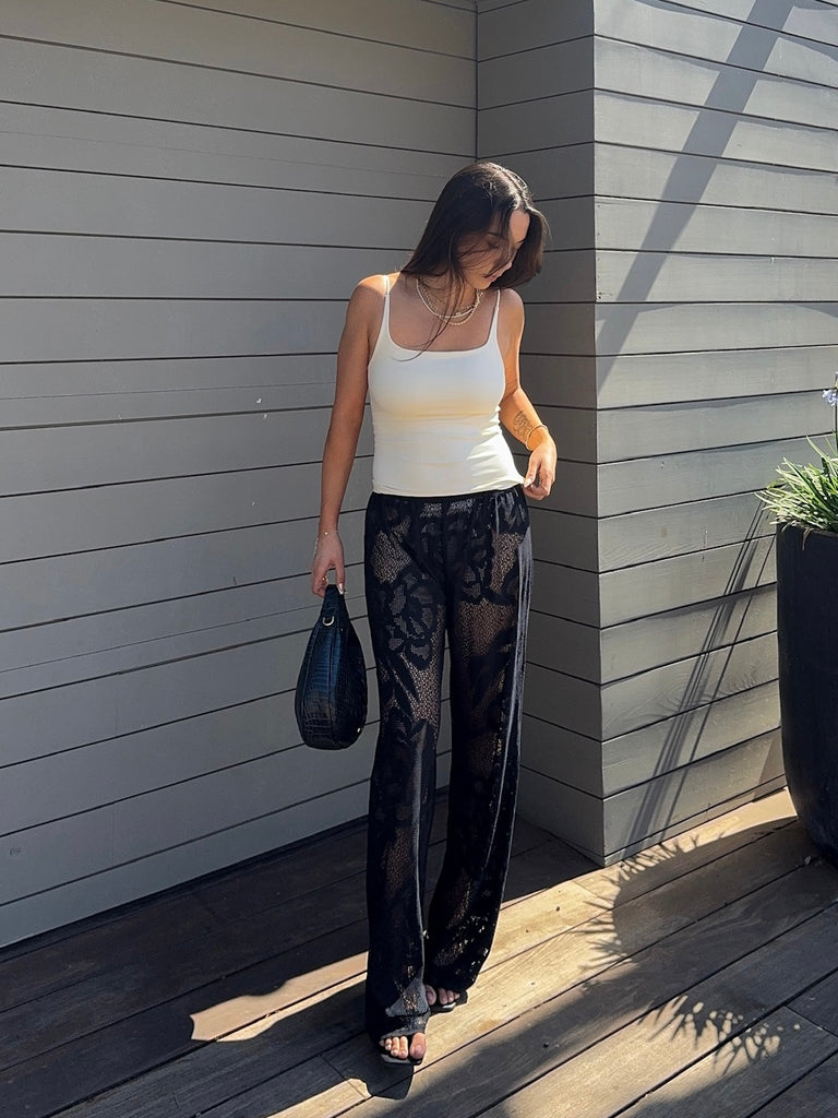 Ramada Lace Pant in Black
