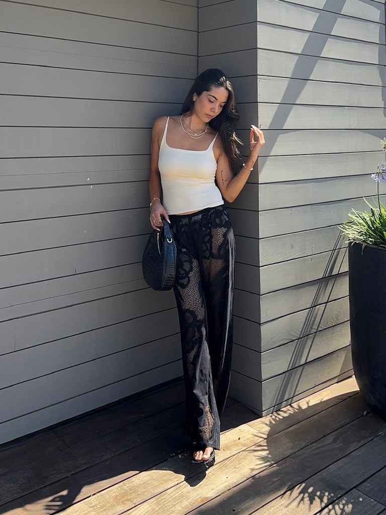 Ramada Lace Pant in Black