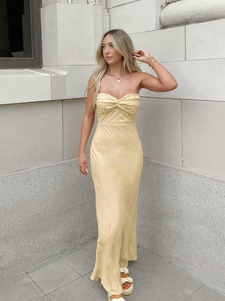 Yara Strapless Maxi Dress in Sun