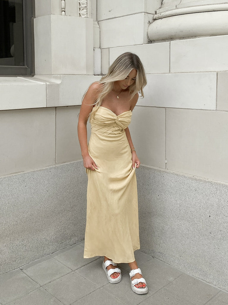 Yara Strapless Maxi Dress in Sun