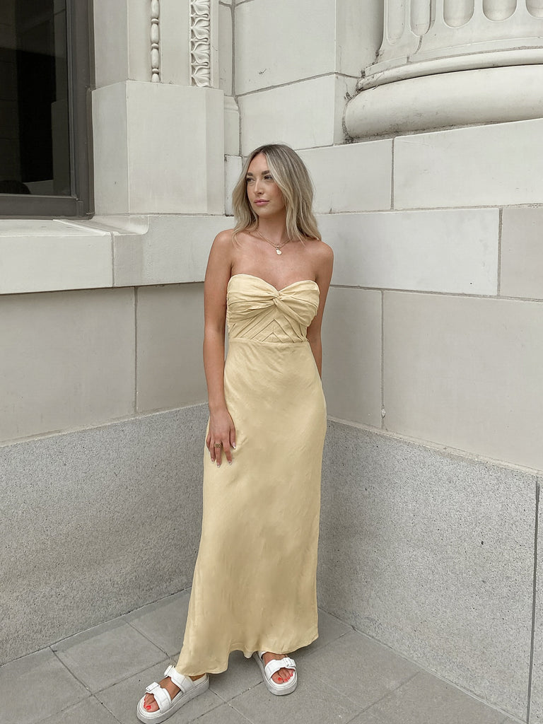 Yara Strapless Maxi Dress in Sun