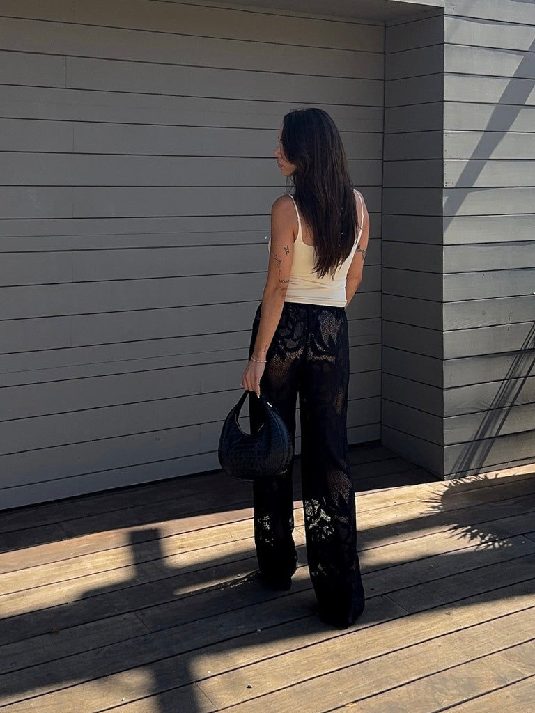 Ramada Lace Pant in Black
