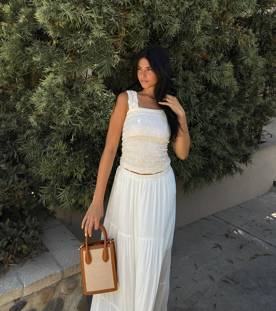 Siesta Maxi Skirt in White