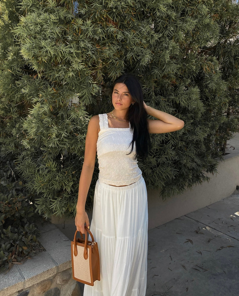 Siesta Maxi Skirt in White