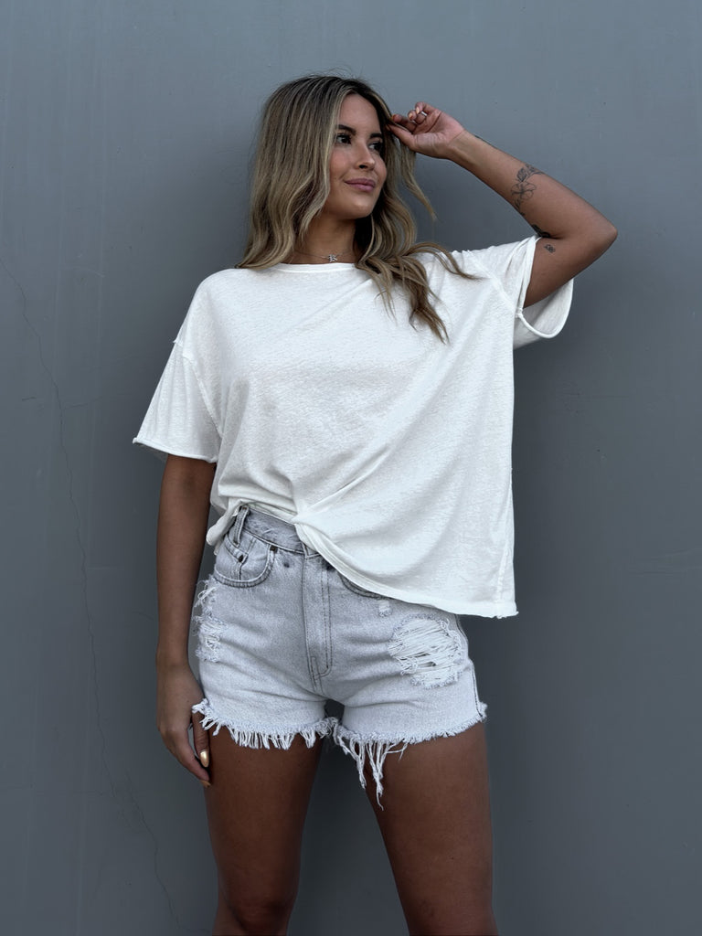 Nina Tee in White by FREE PEOPLE