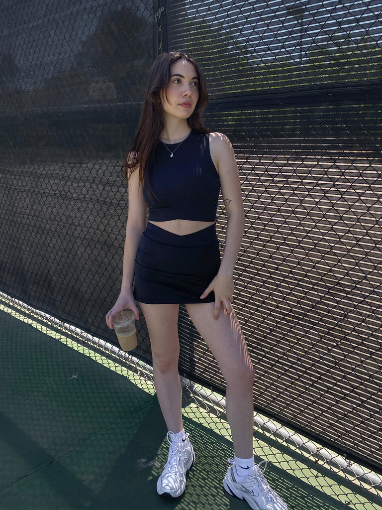 Served Up Active Skirt in Black