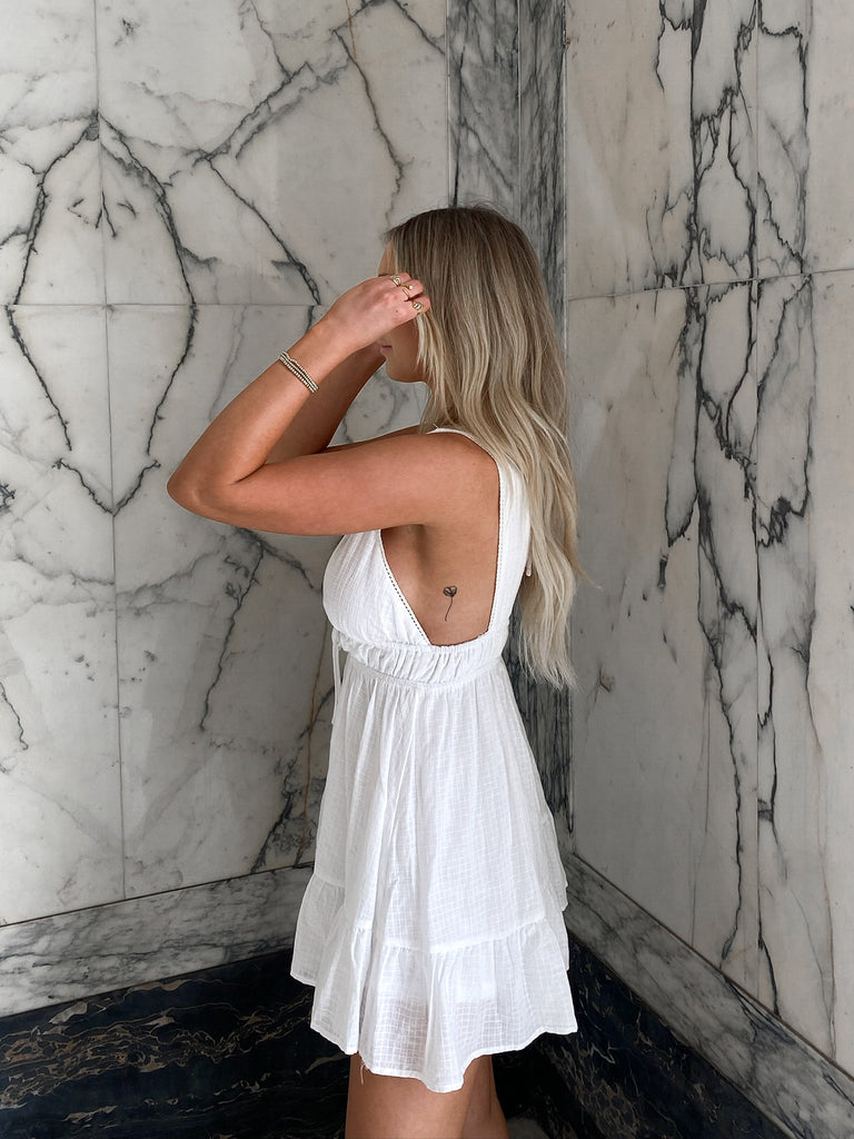 Sundae Romper in White