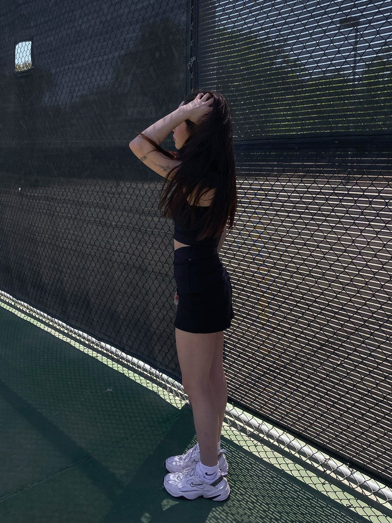 Served Up Active Skirt in Black