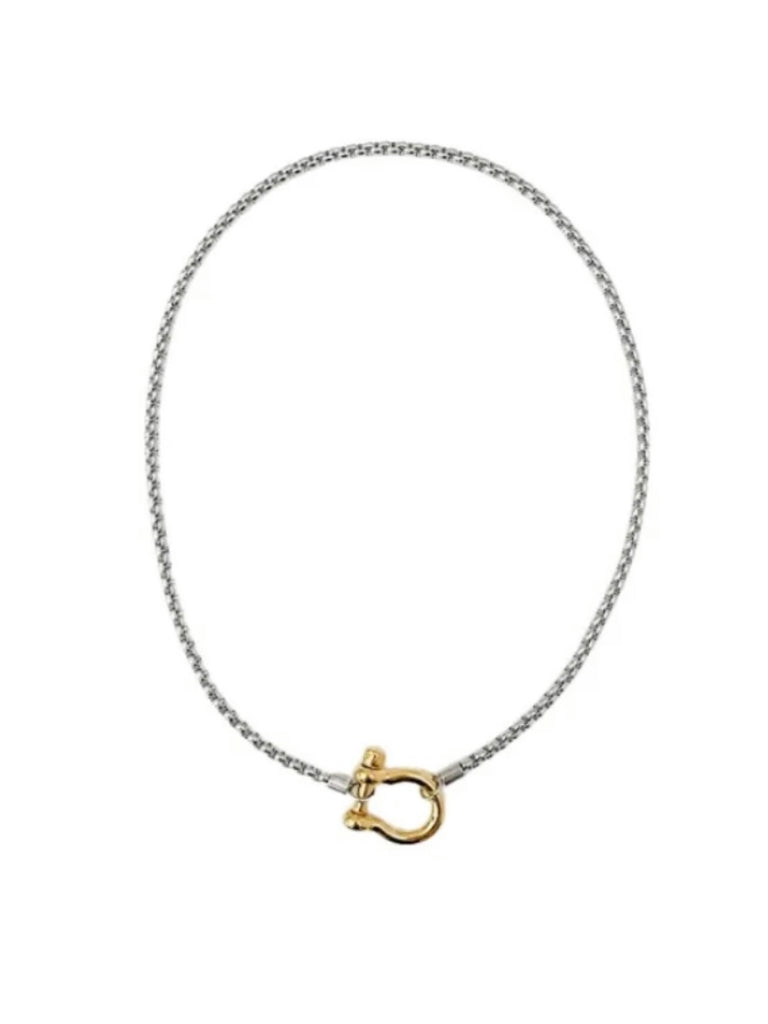 Horse Bit Lock Two Tone Necklace