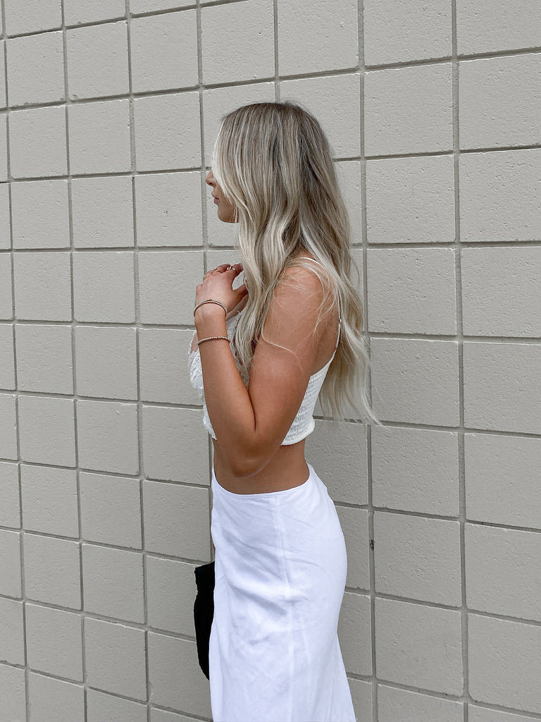 Amina Bralette in White by FREE PEOPLE