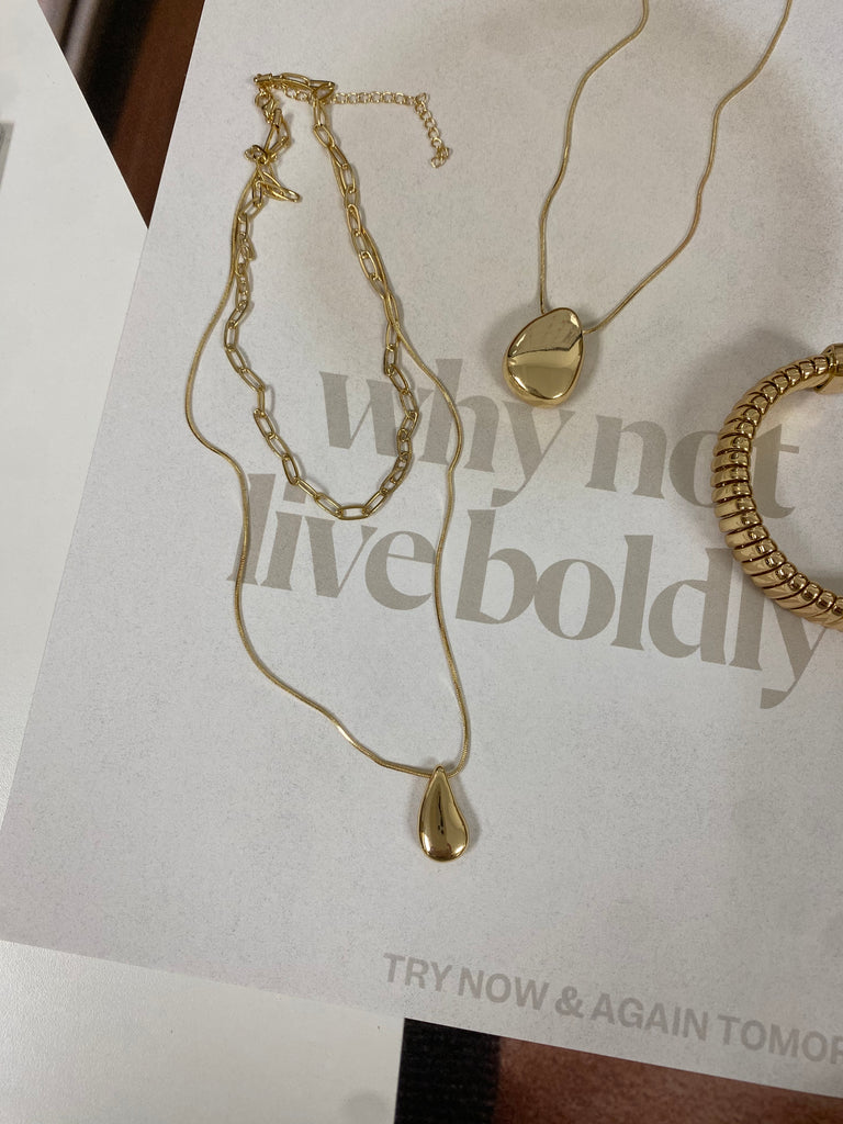 Gold Drip Multi-Chain Necklace
