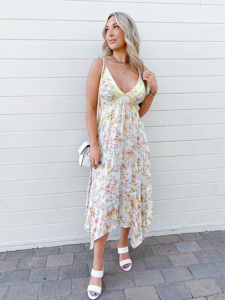 There She Goes Printed Maxi in Ivory Combo by FREE PEOPLE