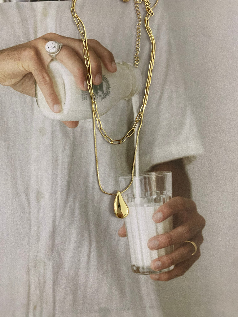 Gold Drip Multi-Chain Necklace