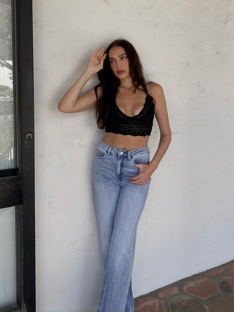 Amina Bralette in Black by FREE PEOPLE