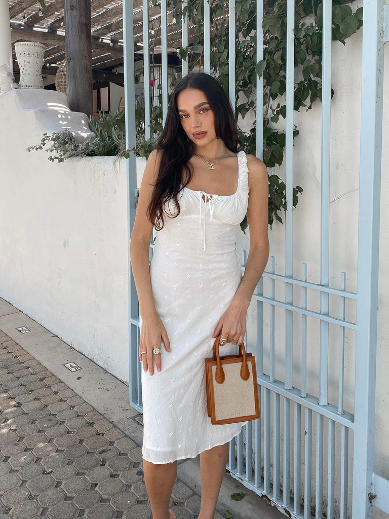 Tabitha Midi Dress in Summer White