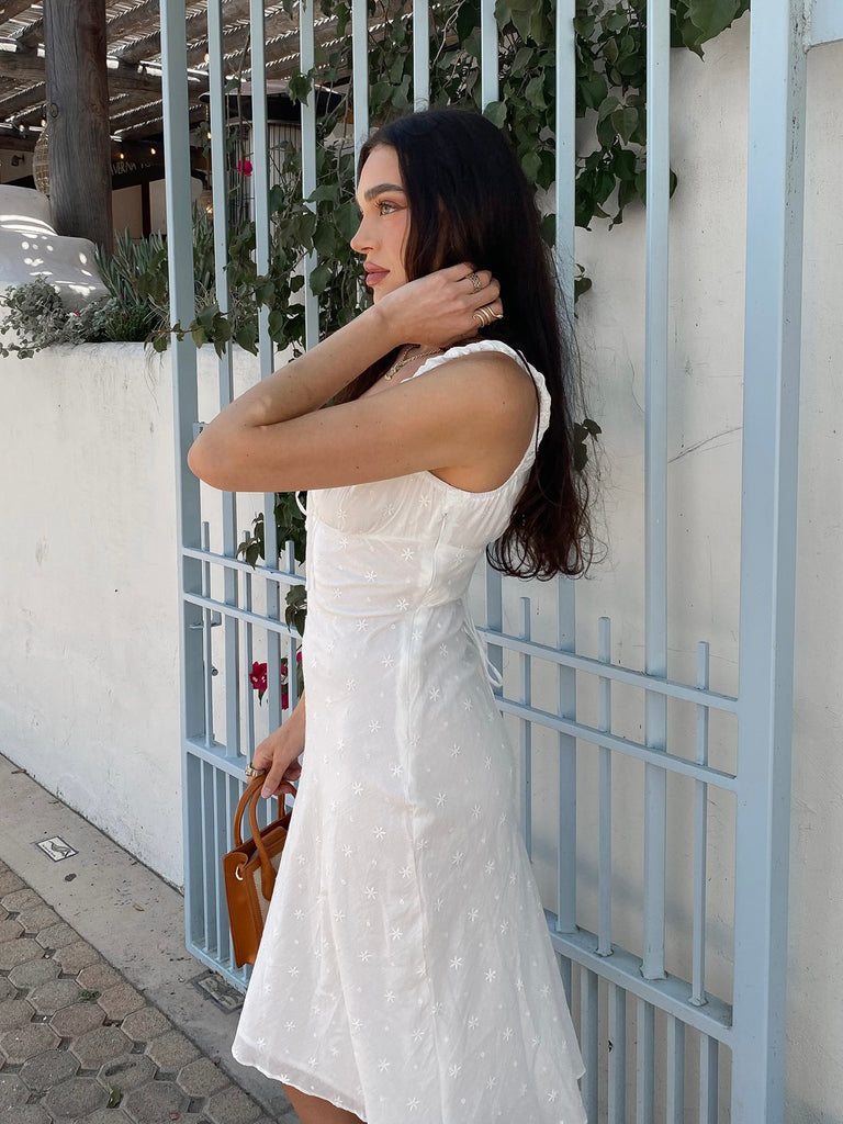 Tabitha Midi Dress in Summer White