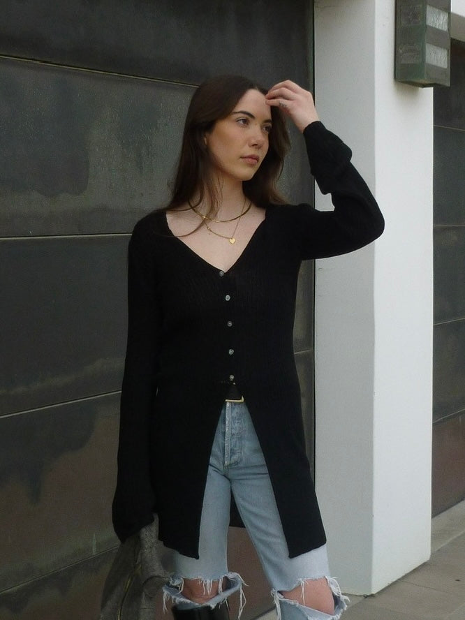 Donya Button Down in Black