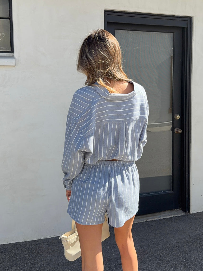River Plaid Button Up in Blue Velvet by Z SUPPLY