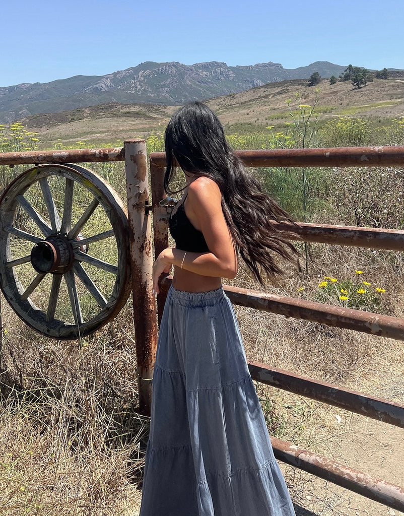 Charlotte Chambray Maxi Skirt