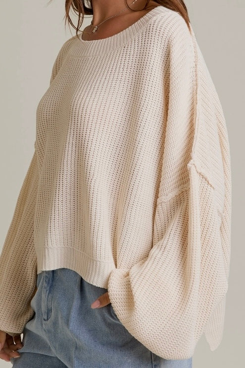 Monte Knit Sweater in Natural