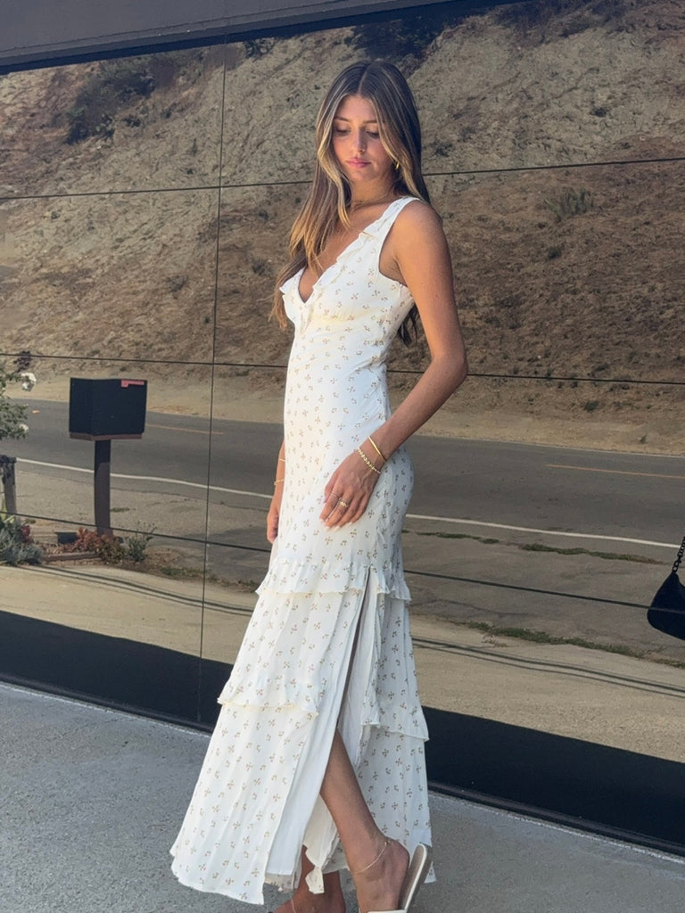Flora Frill Maxi Dress
