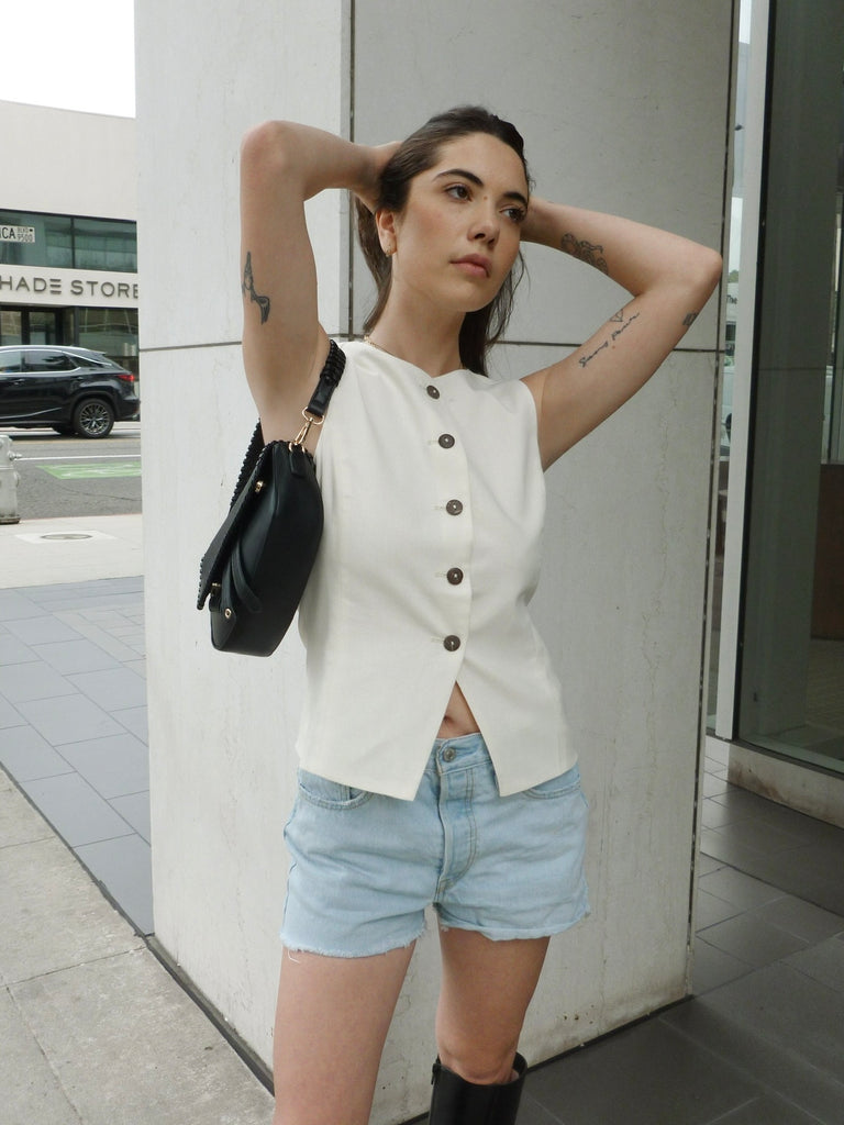 Elizabeth Top in Creme