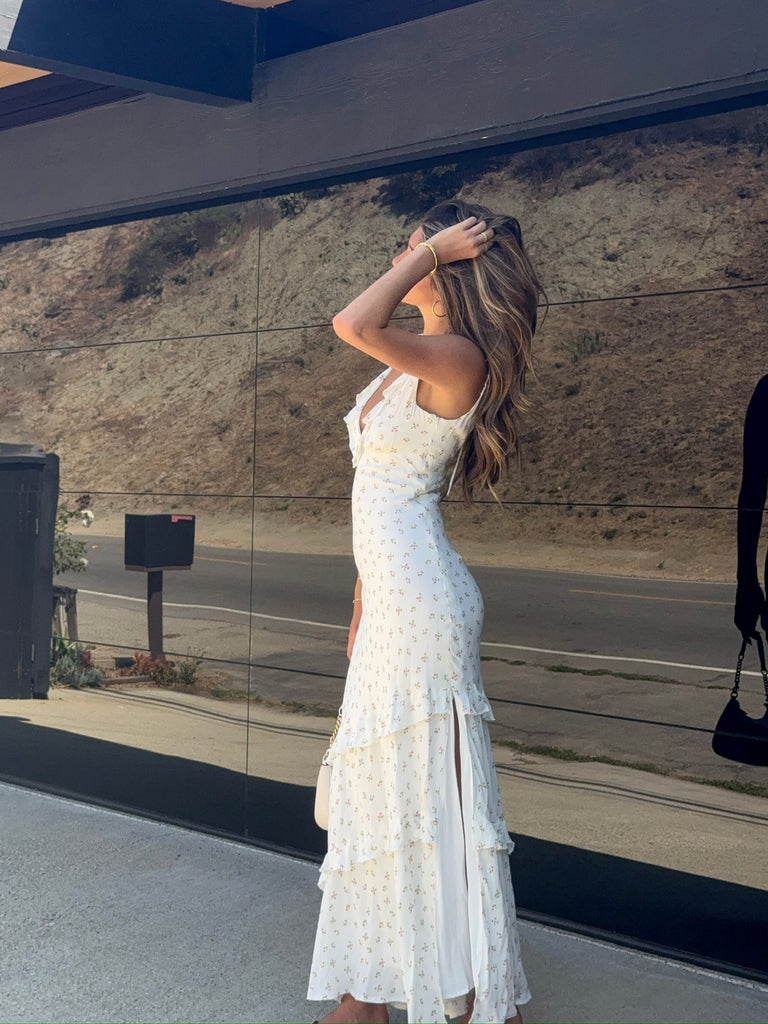 Flora Frill Maxi Dress