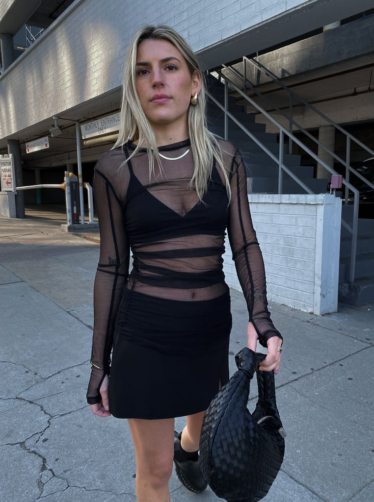 free people layered dress Last Layer Long Sleeve in Black by FREE PEOPLE