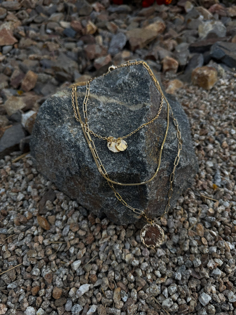 Multi-Chain Medallion Necklace in Gold