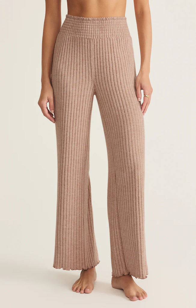 Dawn Smocked Rib Pant in Iced Coffee by Z SUPPLY