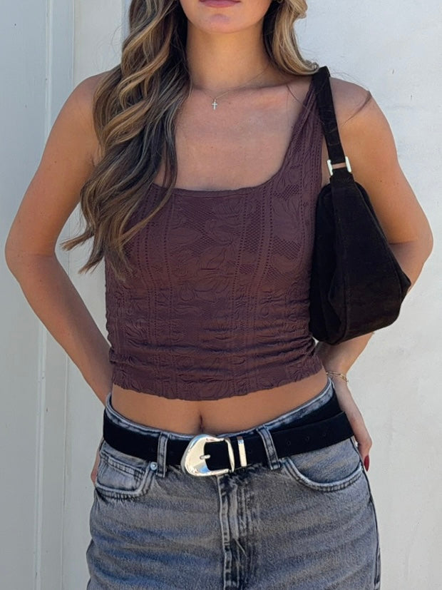 Brianna Tank in Espresso