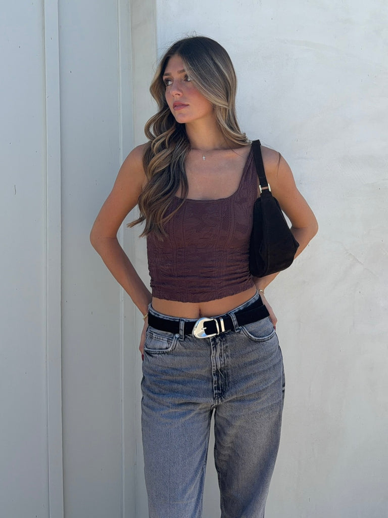 Brianna Tank in Espresso