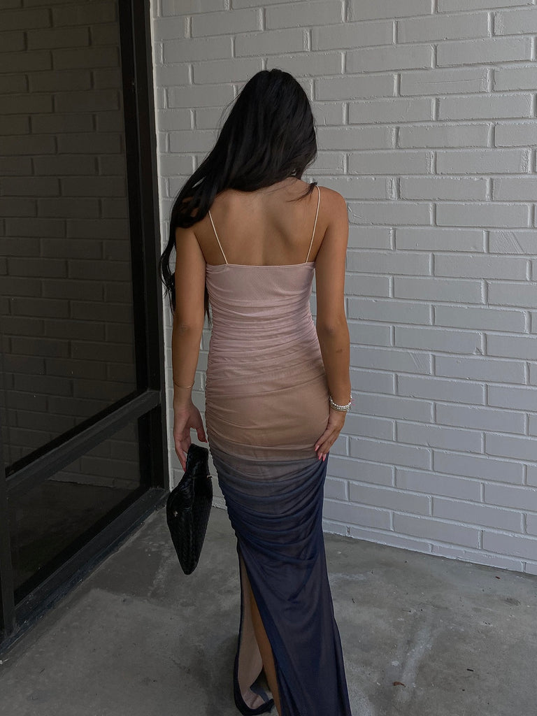 Venus Sunset Mesh Maxi Dress