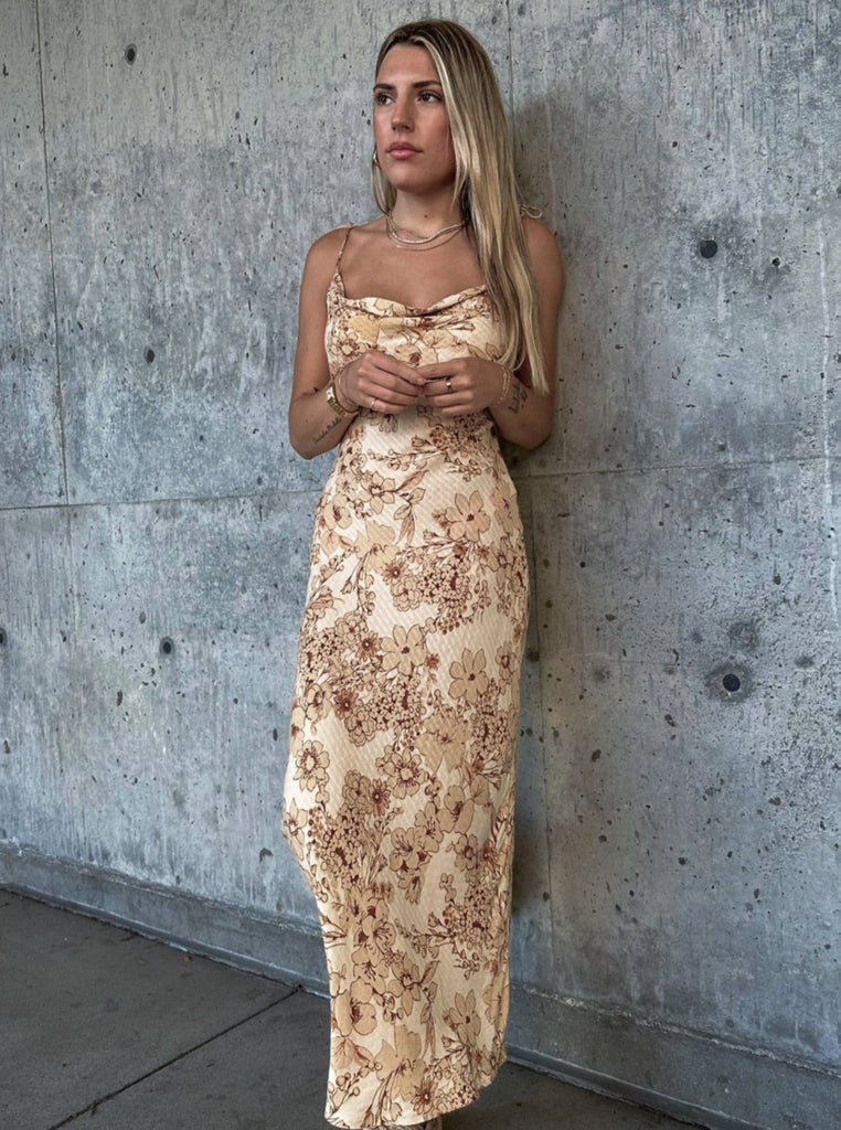 Golden Havana Midi Dress