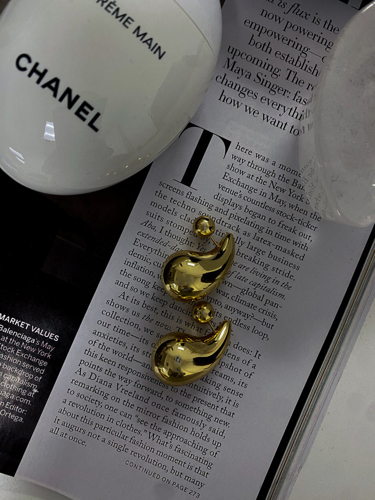 14K Large Gold Dipped Drip Earrings