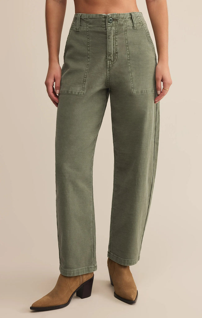 Olive Twill Pants in Hunter Green by Z SUPPLY