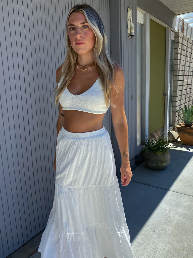 Prairie Maxi Skirt in White