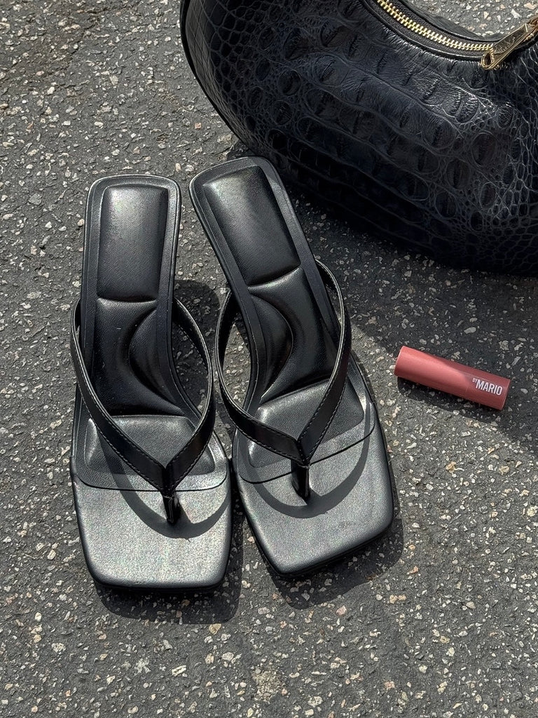 Able Kitten Heel Sandal in Black