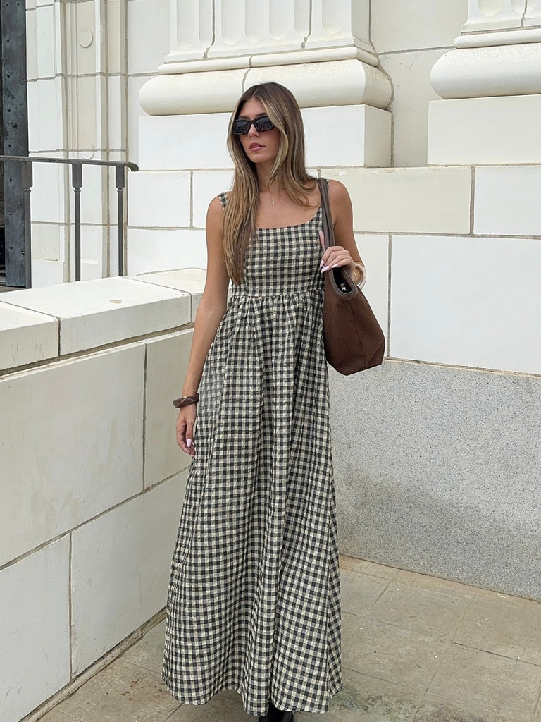 Montana Gingham Maxi Dress