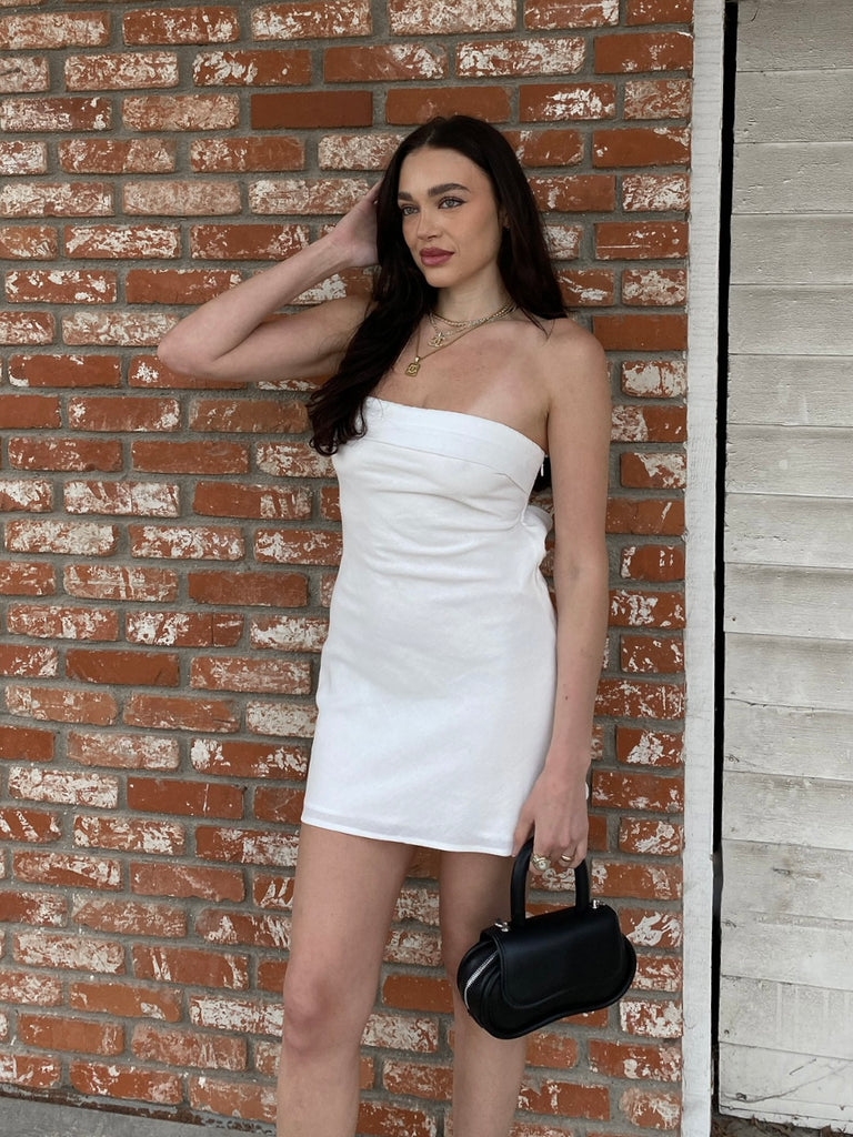 Samantha Mini Dress in White