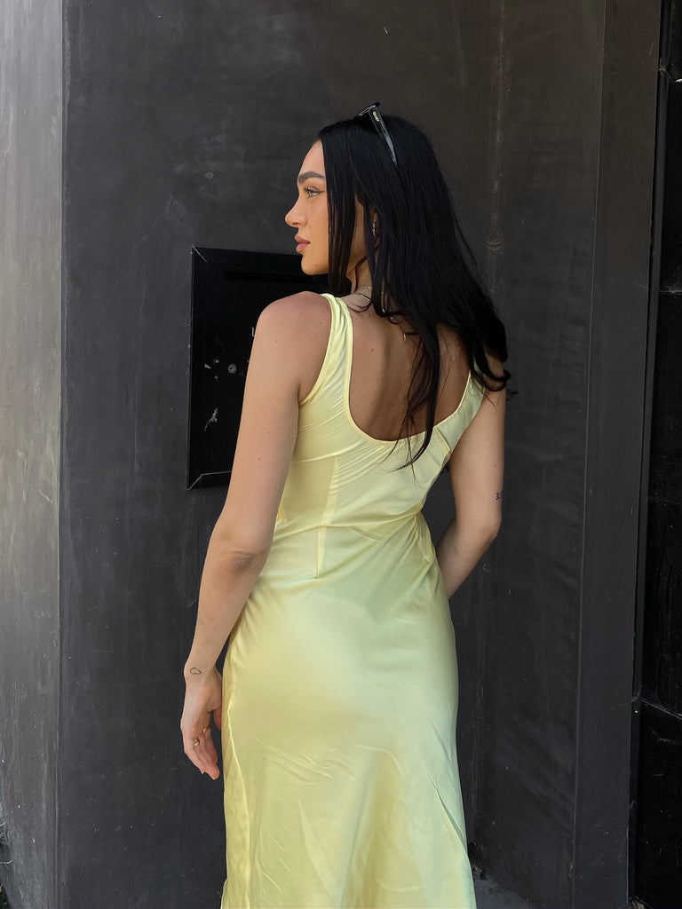 Limetta Satin Midi Dress