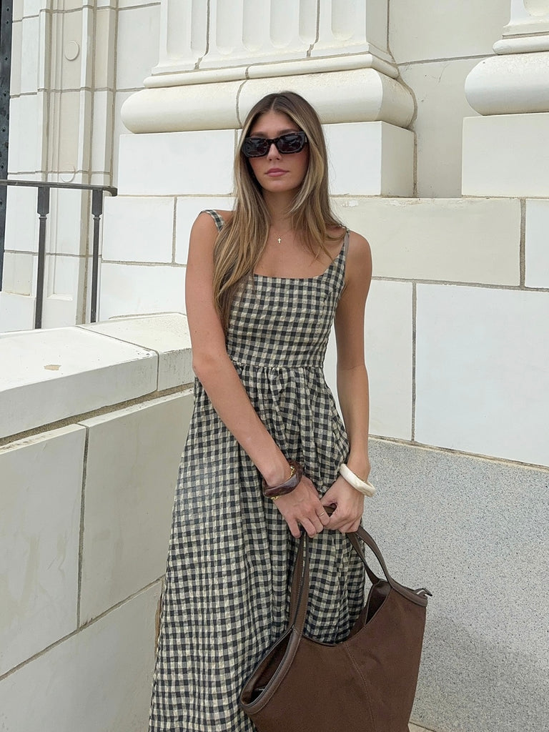 Montana Gingham Maxi Dress